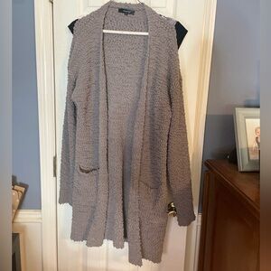 Zescia long cardigan sweater gray size large